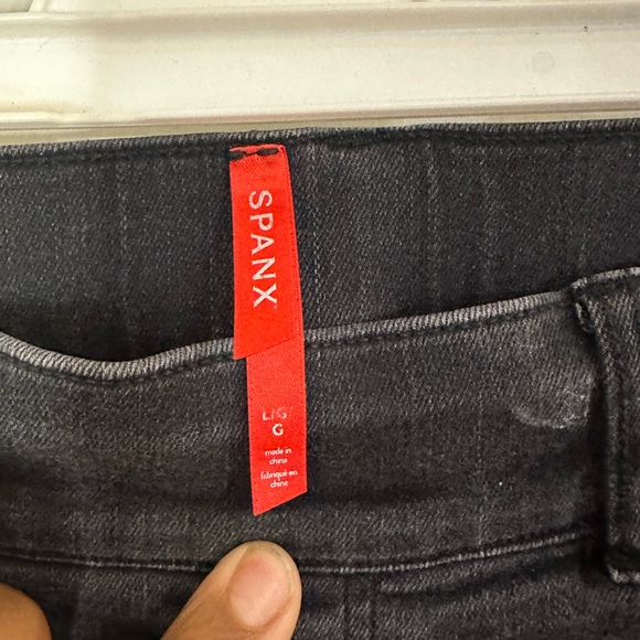 Spanx Leggings Womens Large Black Pull On Jean Ankle Skinny Stretch Shaping - Picture 5 of 6